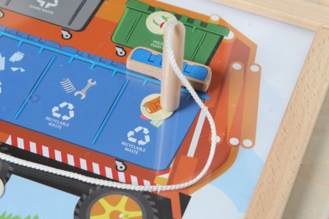 Edukativní tabule pro děti Montessori - Třídění odpadu