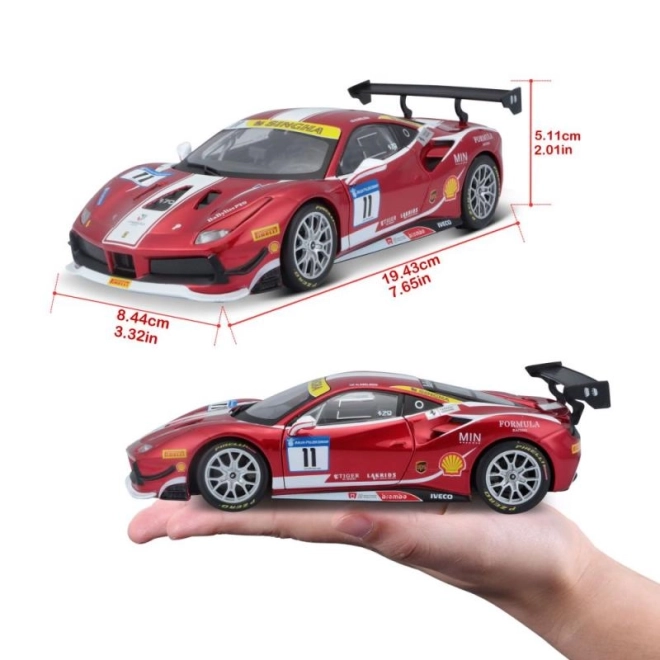 Model auta Ferrari 488 Challenge 2017 od Bburago v měřítku 1:24