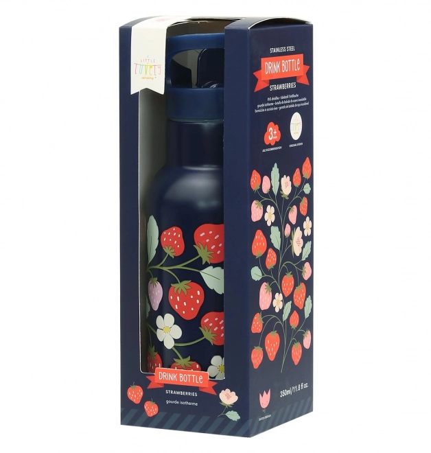 A Little Lovely Company Nerezová lahev na pití 500 ml – Jahody