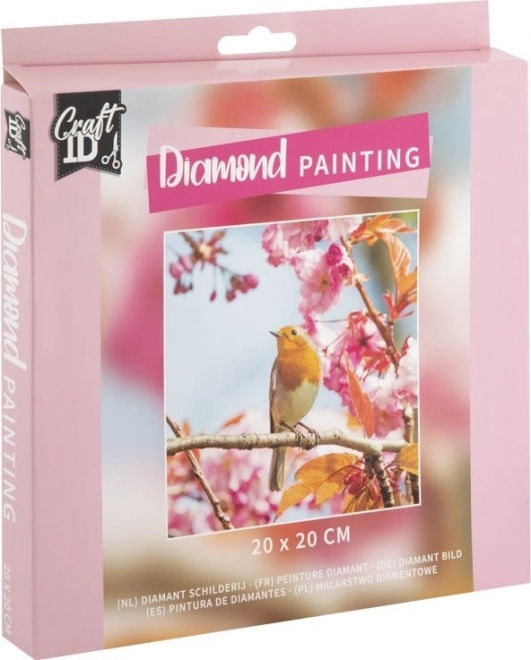 GRAFIX Diamantové malování Ptáček 20x20cm
