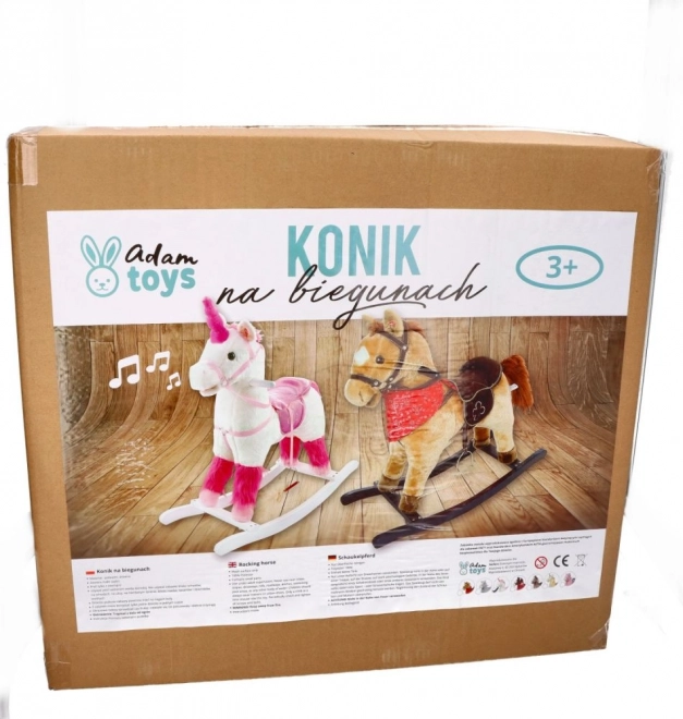 Interaktivní houpací kůň bílý jednorožec