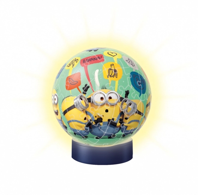 3D puzzle svítící míč Minions