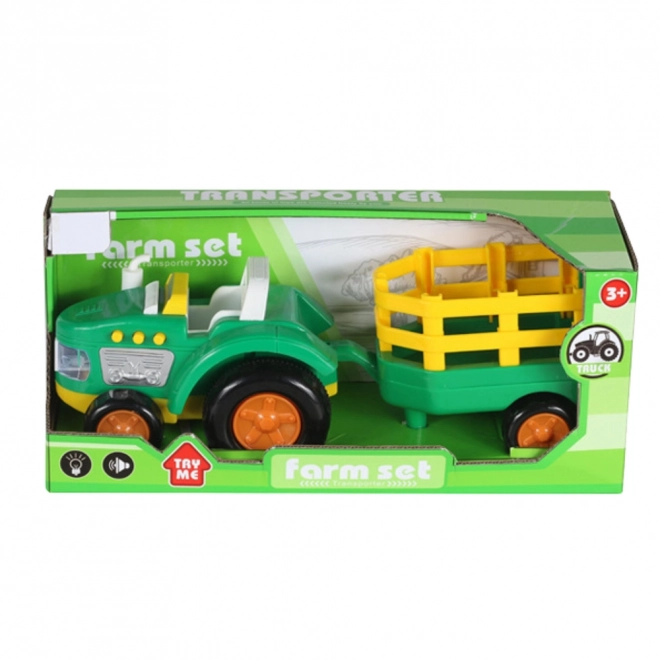 Farmářský traktor pro děti se zvířaty, světly a zvuky
