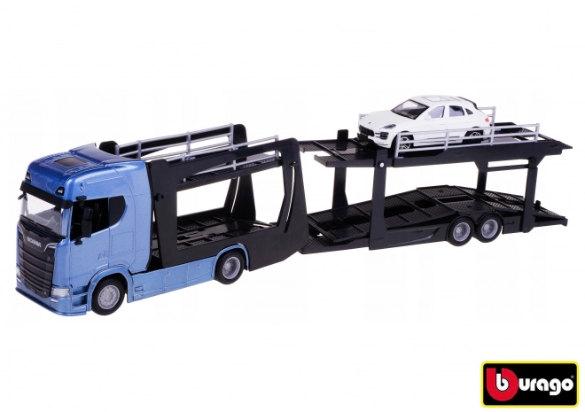 Kamion s přepravníkem Scania 770S modrá + Porsche Macan