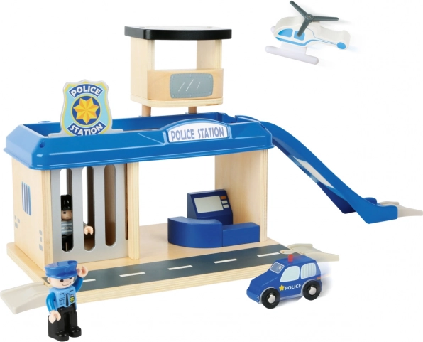 Dřevěná policejní stanice Small Foot s příslušenstvím