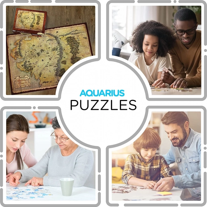 AQUARIUS Puzzle Hobit: Mapa Středozemě 1000 dílků