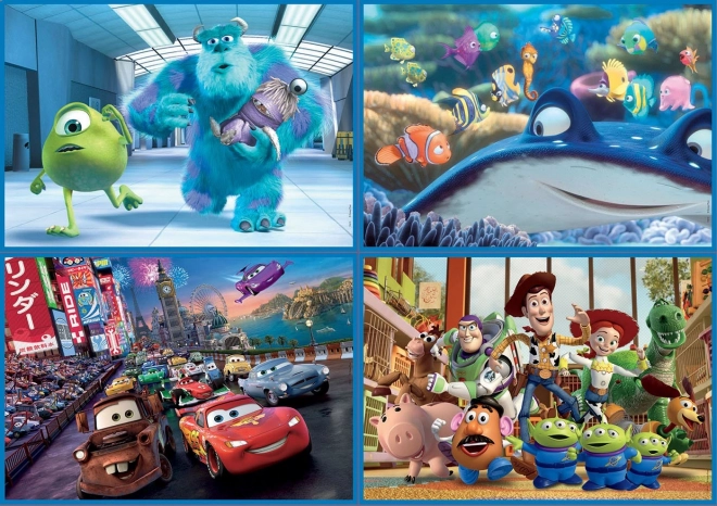 EDUCA Puzzle Disney Pixar Mix 4v1 (50,80,100,150 dílků)