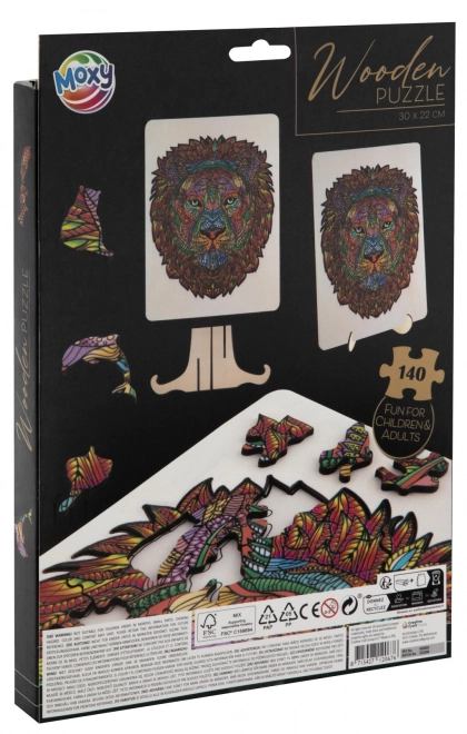MOXY Obrysové Puzzle Lev 140 Dílku