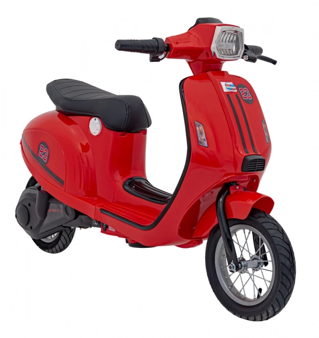 Dětský elektrický skútr Retro Červený 23