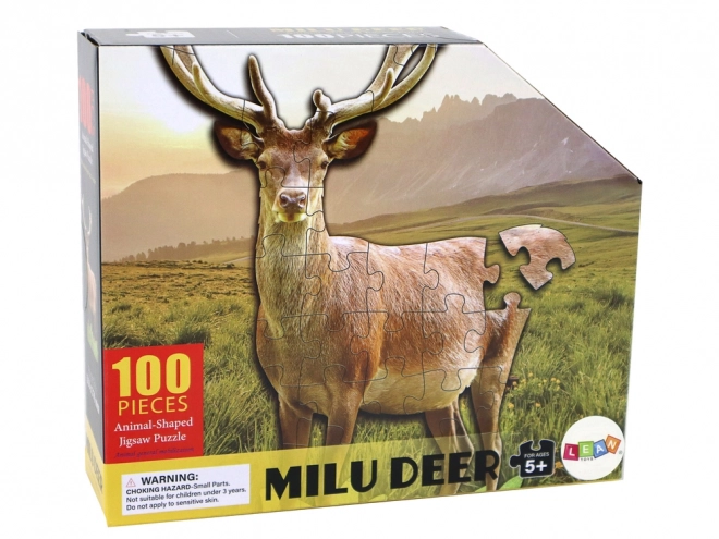 Puzzle 100 dílků s motivem jelena v lese