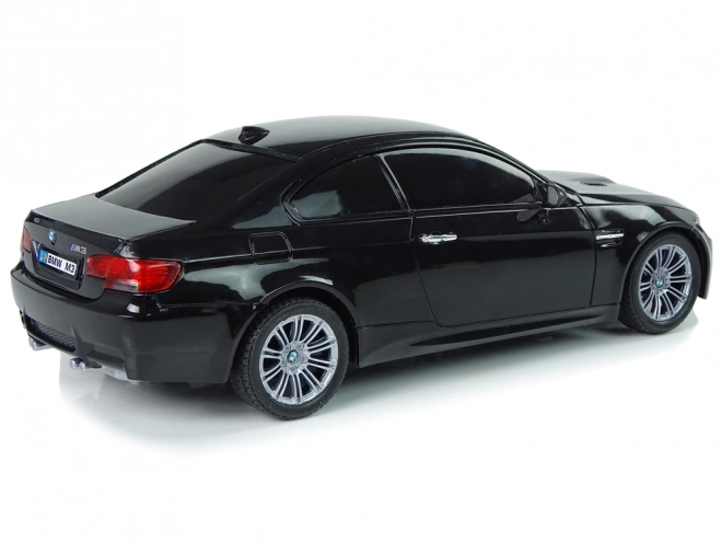 BMW M3 dálkově ovládané auto černé 2.4G dálkové ovládání volantu 1:18 zvuková světla