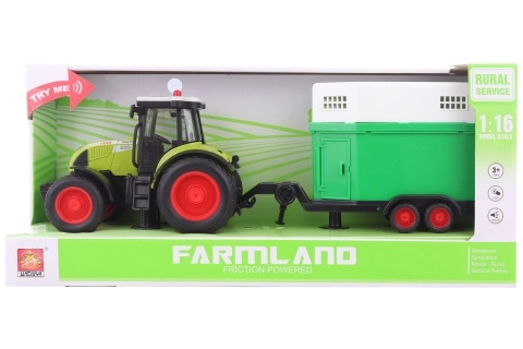 Traktor s přívěsem na koně na baterie