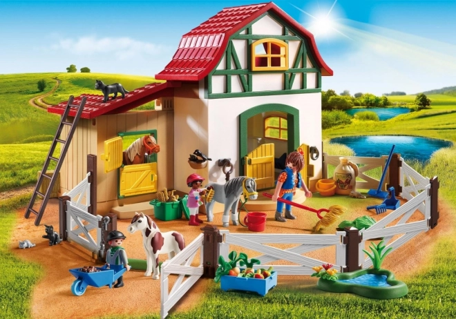 Country 6927 Stáj pro poníky - sada figurek