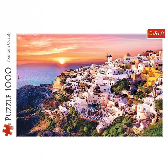 Puzzle Santorini Západ Slunce 1000 Dílků