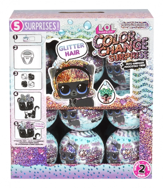 L.O.L. Surprise! Třpytivé zvířátko se změnou barvy, PDQ