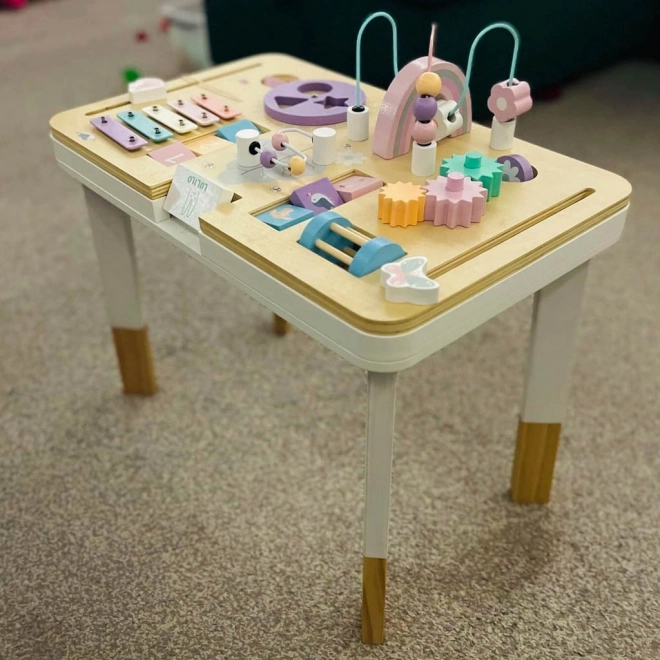 Interaktivní montessori stolek Lulilo růžový