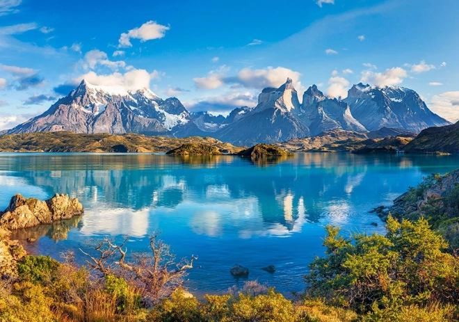 Puzzle 500 dílků Hory Torres Del Paine Patagonia Chile