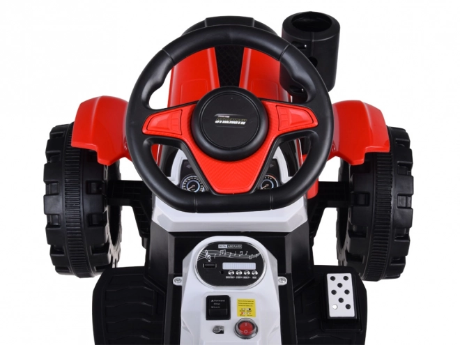 Traktor s přívěsem na baterii – Červená