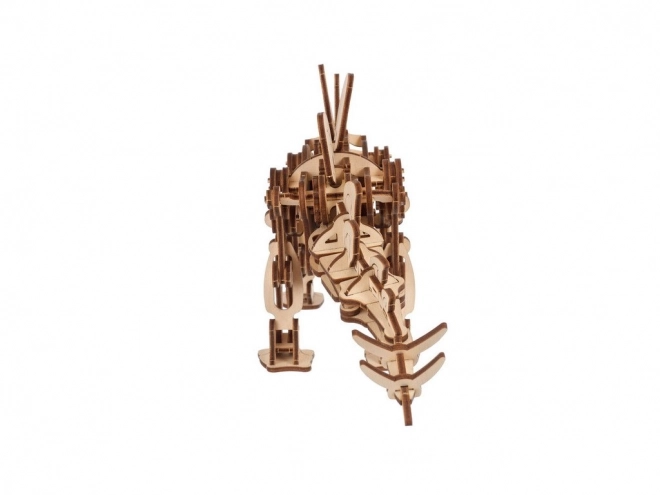 Dřevěné mechanické puzzle stegosaurus