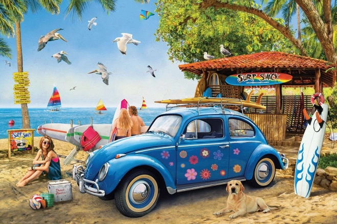 Puzzle Eurographics VW Brouk a Surfaři 1000 dílků