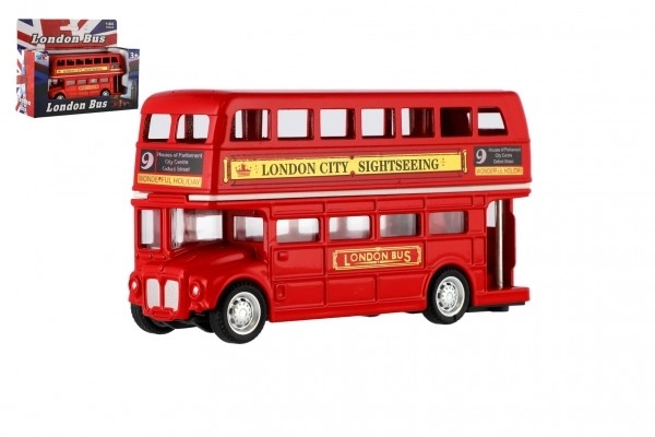 Červený patrový autobus Londýn 12 cm
