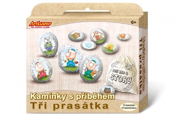 Kamínky s Příběhem Tři Prasátka