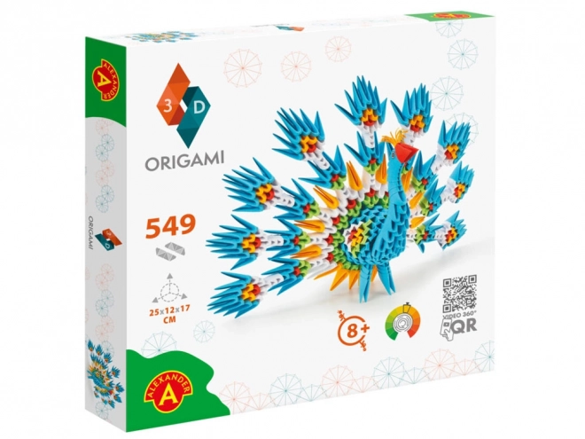 Kreativní Origami 3D Páv od Alexandera