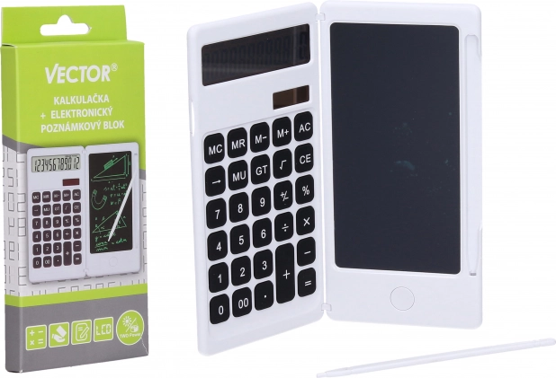 Kalkulačka a elektronický poznámkový blok Vector