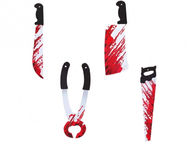 Halloweenská girlanda s krvavými nástroji