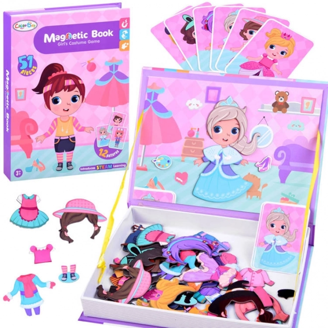 Magnetické puzzle kniha Oblečení pro panenky ZA3766