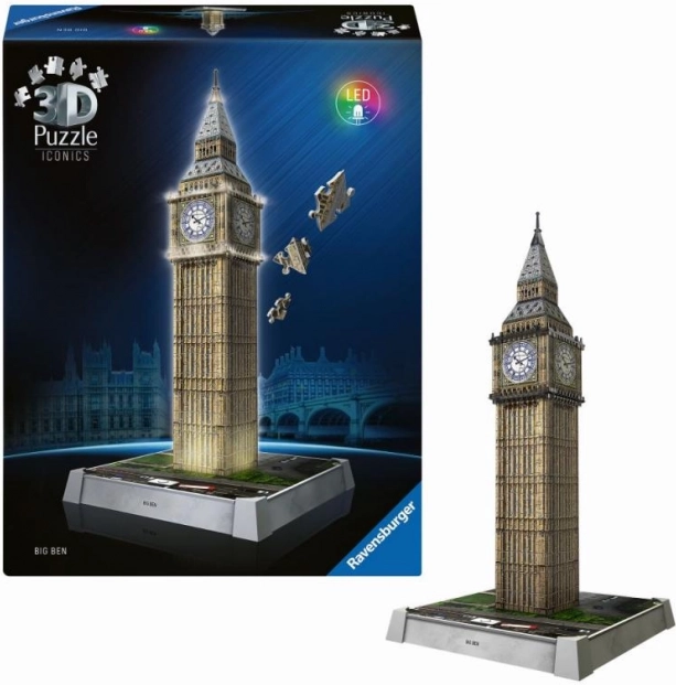 Iconics: Big Ben noční edice – osvětlený 3D model s LED