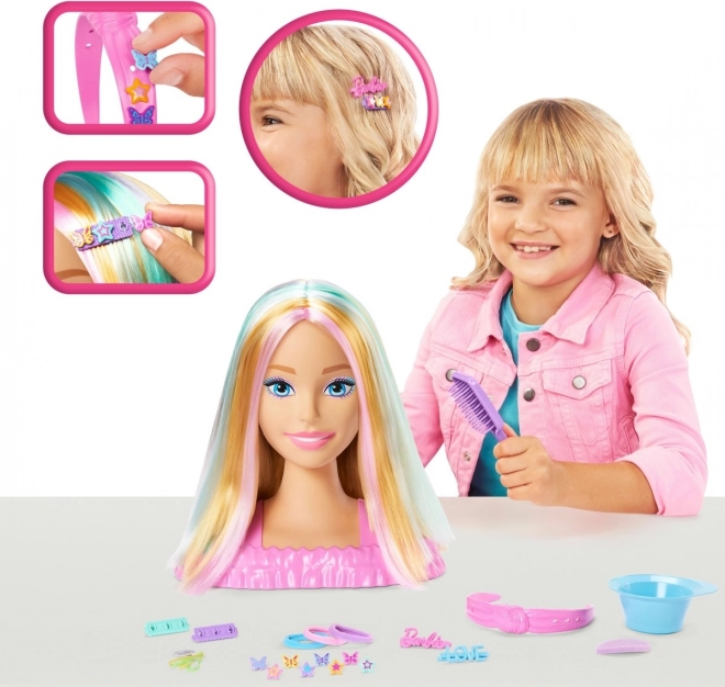 Stylingová hlava Barbie Deluxe Blond