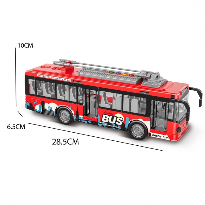 Dětský trolejbus se zvukovými a světelnými efekty