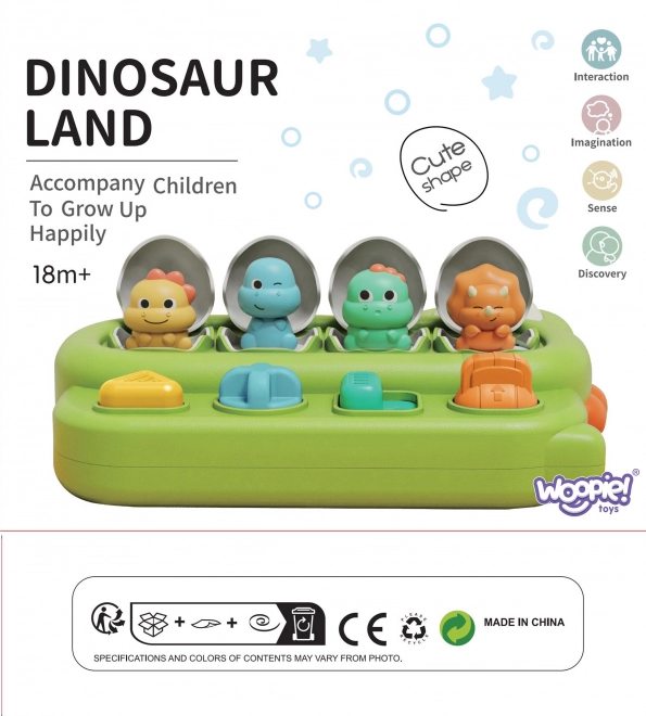 Edukační hračka Woopie vyskakovací dinosauři