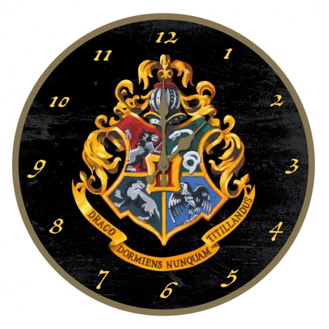 Nástěnné hodiny Harry Potter s erbem