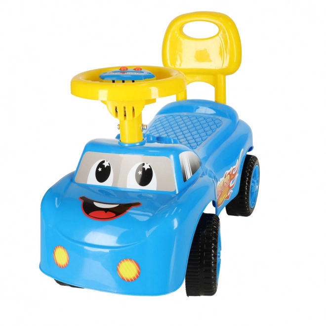 Usměvavé chodítko auto s klaksonem modré