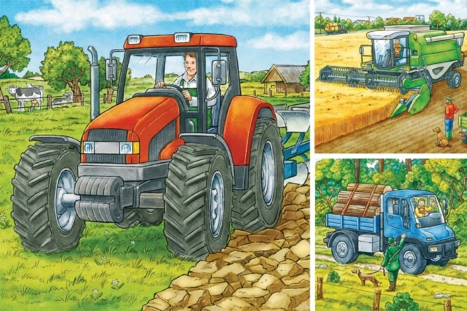 Puzzle Zemědělské stroje 3x49 dílků Ravensburger