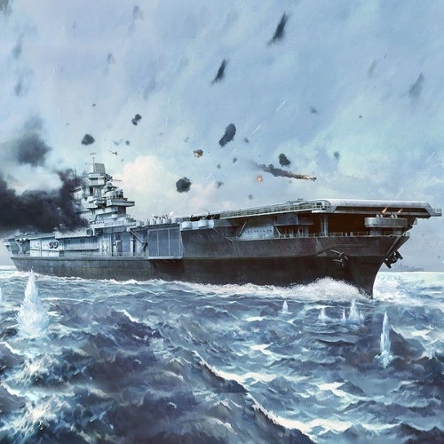 Model letadlové lodě Yorktown CV-5 Bitva o Midway 1/700