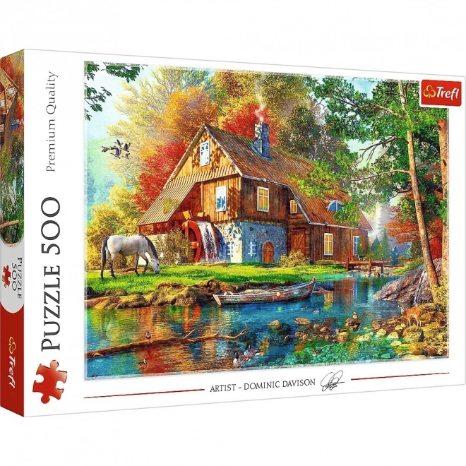Puzzle 500 dílků Chatka nad řekou