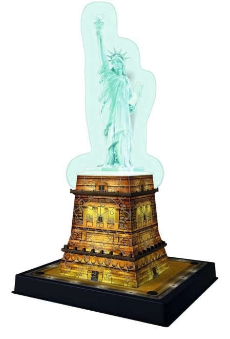 Svítící 3D puzzle Socha Svobody Noční edice 108 dílků