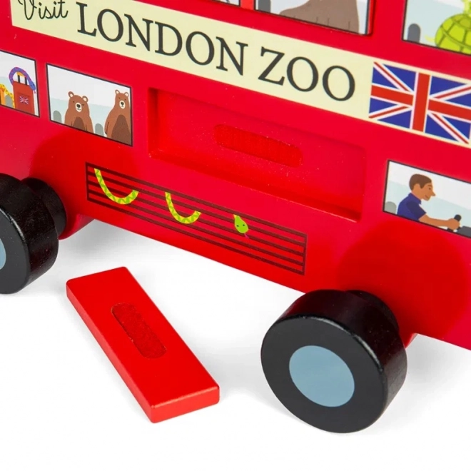 Tahací hračka Londýnský autobus Bigjigs Toys