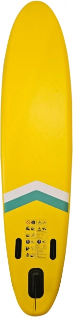 Žlutý nafukovací SUP paddleboard 350 cm se sedátkem a příslušenstvím