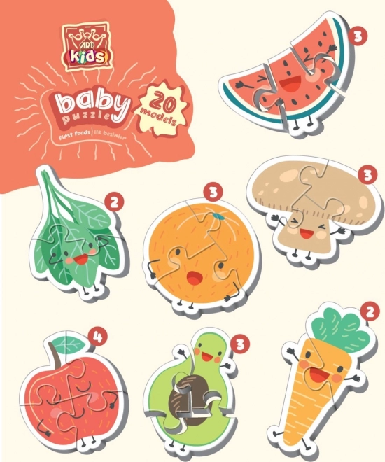 ART PUZZLE Baby Puzzle Ovoce a zelenina (2-4 dílky)