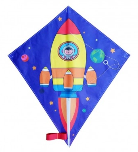 Létající drak Kosmická raketa 70x60 cm