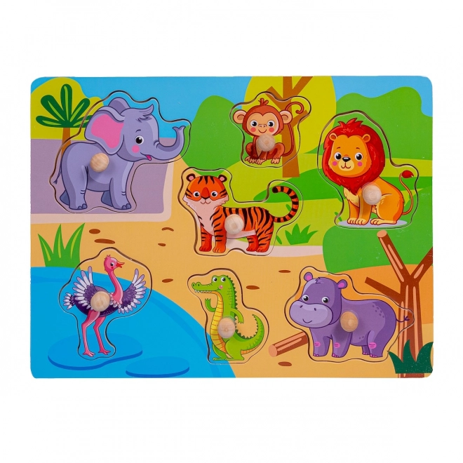 Dřevěné puzzle ZOO