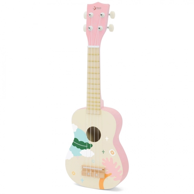 Klasické svět dřevěné ukulele pro děti růžové