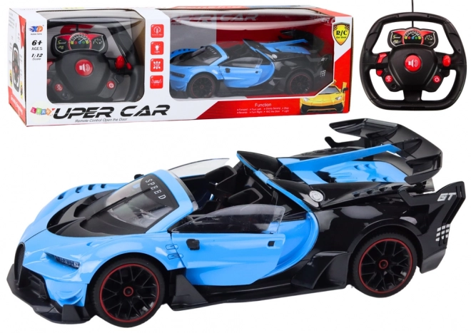 RC sportovní auto 1:12 otevírací dveře modré
