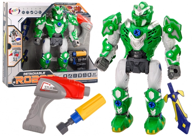 Šroubovák Robot zbraň vrtačka Světla Zvuk Zelená