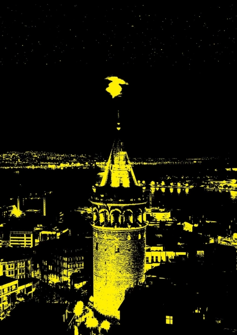Svítící puzzle Galatská věž 1000 dílků