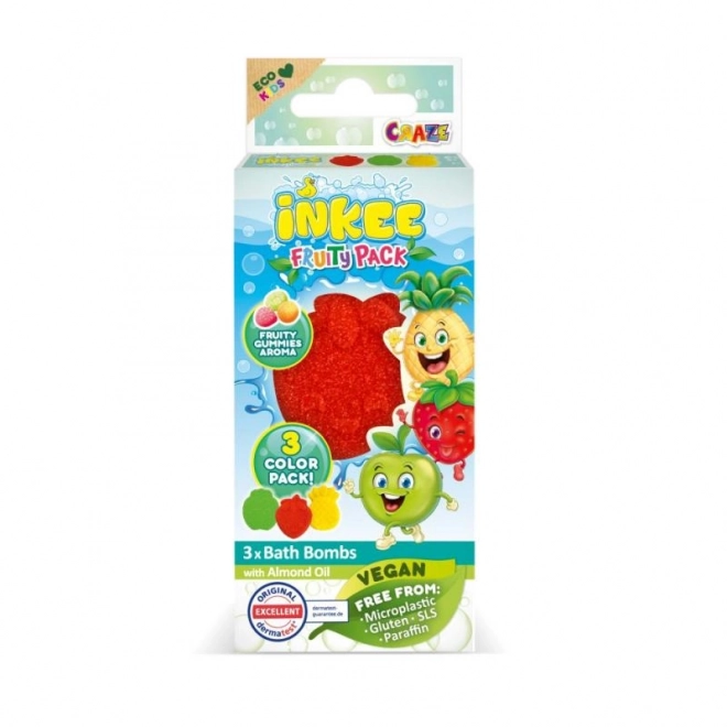 Inkee bomby do koupele mini balení ovocné variace
